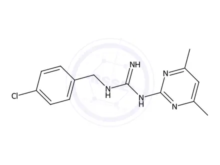 Chemical structure of 1-(4-Chlorobenzyl)-3-(4,6-dimethylpyrimidin-2-yl)guanidine