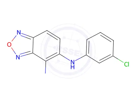 Chemical structure of N-(3-Chlorophenyl)-4-nitrobenzo[c][1,2,5]oxadiazol-5-amine