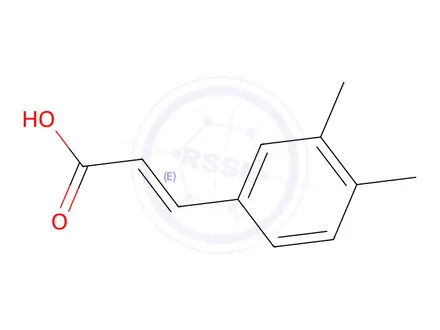 Chemical structure of (2E)-3-(3,4-Dimethylphenyl)acrylic Acid