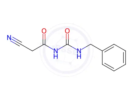 Chemical structure of 1-Benzyl-3-cyanoacetyl Urea