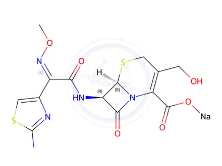 Chemical structure of 3-Desacetyl Cefotaxime Sodium SaltDISCONTINUED, offer D295530