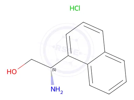 Chemical structure of (S)-2-Amino-2-(naphthalen-1-yl)ethanol hydrochloride