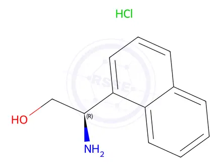 Chemical structure of (R)-2-amino-2-(naphthalen-1-yl)ethanol hydrochloride