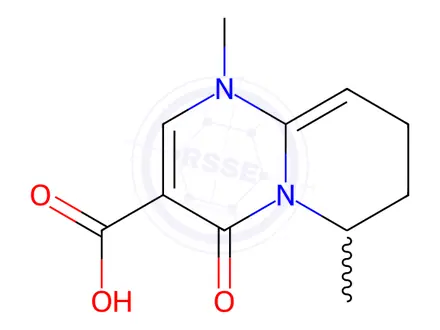 Chemical structure of 4,6,7,8-Tetrahydro-1,6-dimethyl-4-oxo-1H-pyrido[1,2-a]pyrimidine-3-carboxylic acid