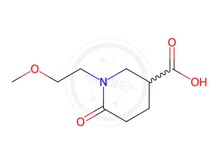 Chemical structure of 1-(2-Methoxyethyl)-6-oxopiperidine-3-carboxylic acid