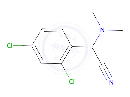Chemical structure of (2,4-dichlorophenyl)(dimethylamino)acetonitrile