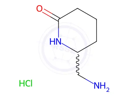 Chemical structure of 6-(aminomethyl)piperidin-2-one;hydrochloride