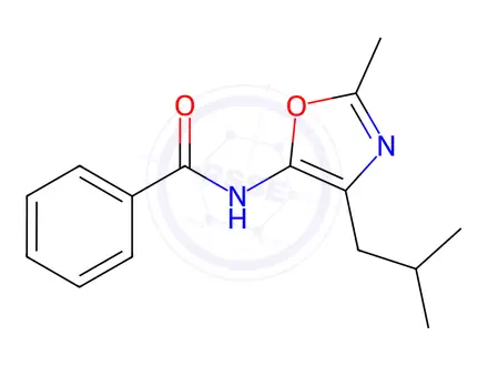 Chemical structure of N-(4-Isobutyl-2-methyloxazol-5-yl)benzamide