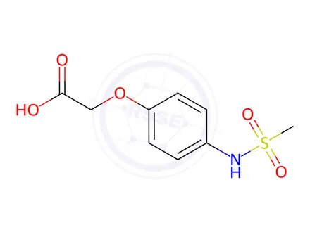 Chemical structure of 2-(4-(Methylsulfonamido)phenoxy)acetic Acid