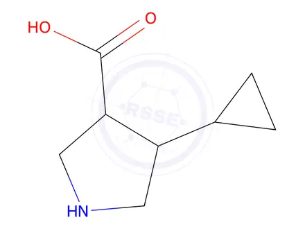 Chemical structure of 4-Cyclopropylpyrrolidine-3-carboxylic acid