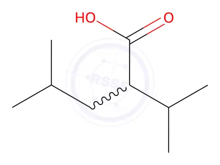 Chemical structure of 4-Methyl-2-(propan-2-yl)pentanoic acid