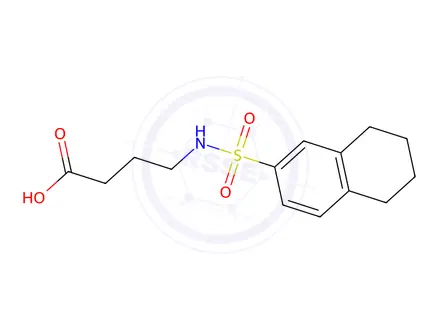 Chemical structure of 4-[(5,6,7,8-tetrahydronaphthalen-2-ylsulfonyl)amino]butanoic acid