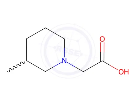 Chemical structure of (3-Methyl-piperidin-1-yl)-acetic acid