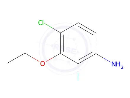 Chemical structure of 4-Chloro-3-ethoxy-2-fluoroaniline, 97%