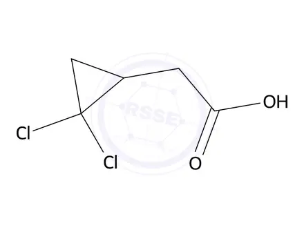 Chemical structure of 2-(2,2-dichlorocyclopropyl)acetic acid