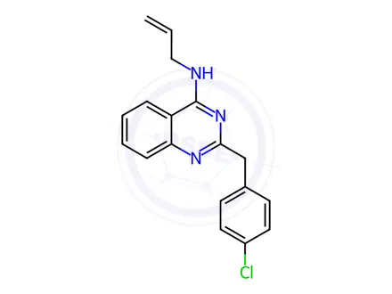 Chemical structure of N-allyl-2-(4-chlorobenzyl)quinazolin-4-amine
