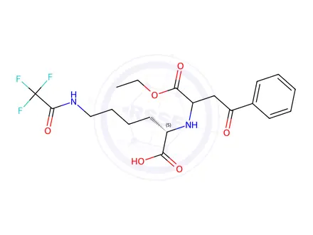 Chemical structure of N2-(1-Ethoxycarbonyl-3-oxo-3-phenylpropyl)-N6-trifluoroacetyl-L-lysine