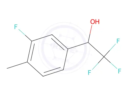 Chemical structure of 2,2,2-Trifluoro-1-(3-fluoro-4-methylphenyl)ethan-1-ol