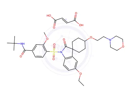 Chemical structure of Satavaptan Fumarate