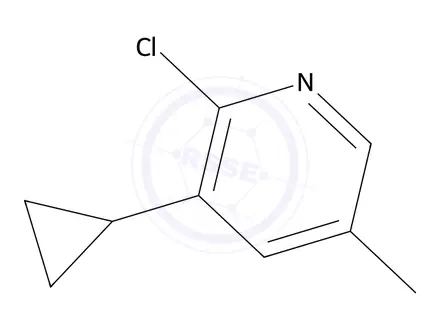 Chemical structure of 2-Chloro-3-cyclopropyl-5-methylpyridine