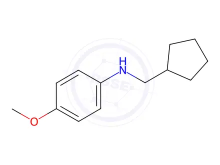 Chemical structure of N-(cyclopentylmethyl)-4-methoxyaniline