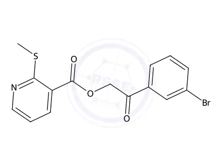 Chemical structure of 2-(3-Bromophenyl)-2-oxoethyl 2-(methylthio)nicotinate