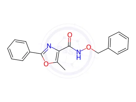 Chemical structure of N-(Benzyloxy)-5-methyl-2-phenyloxazole-4-carboxamide