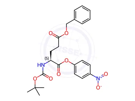 Chemical structure of BOC-GLU(OBZL)-ONP