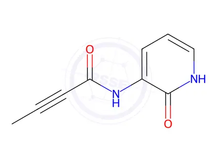 Chemical structure of N-(2-hydroxypyridin-3-yl)but-2-ynamide