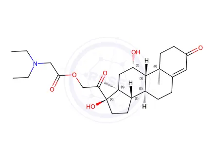Chemical structure of hydrocortamate hydrochloride