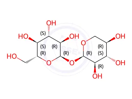 Chemical structure of alpha-glucopyranosyl alpha-xylopyranoside