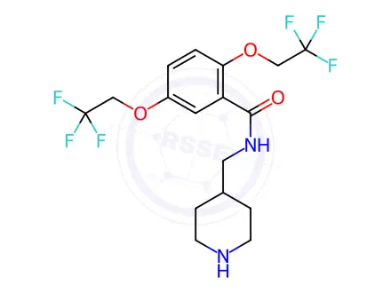 Chemical structure of N-[(Piperidin-4-yl)methyl]-2,5-bis(2,2,2-trifluoroethoxy)benzamide