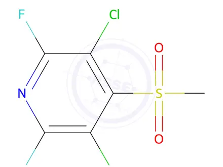 Chemical structure of 3,5-Dichloro-2,6-difluoro-4-(methylsulfonyl)pyridine
