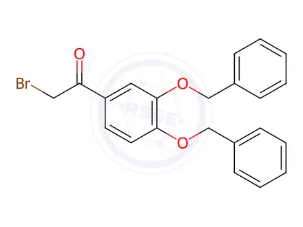 Chemical structure of 1-[3,4-Bis(phenylmethoxy)phenyl]-2-bromoethanone