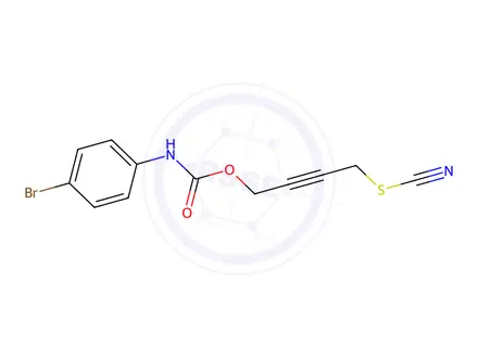 Chemical structure of N-(p-Bromophenyl)carbamic acid 4-thiocyanato-2-butynyl ester