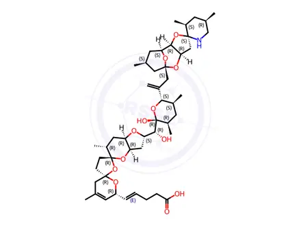 Chemical structure of Azaspiracid 2