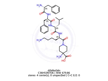 Chemical structure of difelikefalin
