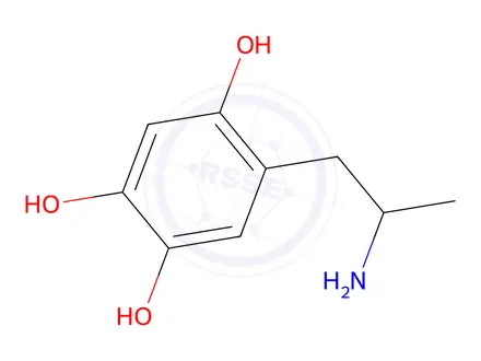 Chemical structure of 5-(2-Aminopropyl)benzene-1,2,4-triol