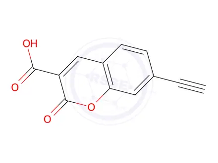 Chemical structure of 7-Ethynyl-2-oxo-2H-chromene-3-carboxylic acid
