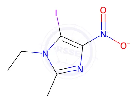 Chemical structure of 1-ETHYL-5-IODO-2-METHYL-4-NITRO-1H-IMIDAZOLE