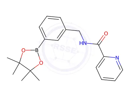 Chemical structure of N-[[3-(4,4,5,5-Tetramethyl-1,3,2-dioxaborolan-2-yl)phenyl]methyl]pyridine-2-carboxamide