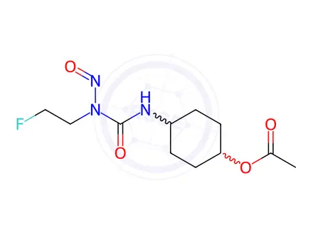 Chemical structure of N'-[4-(Acetyloxy)cyclohexyl]-N-(2-fluoroethyl)-N-nitrosourea