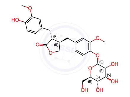 Chemical structure of Matairesinol monoglucoside