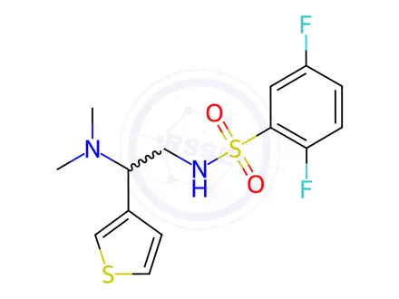 Chemical structure of N-(2-(Dimethylamino)-2-(thiophen-3-yl)ethyl)-2,5-difluorobenzenesulfonamide