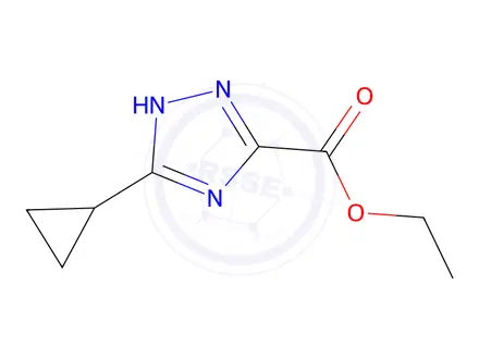 Chemical structure of ethyl 5-cyclopropyl-1H-1,2,4-triazole-3-carboxylate
