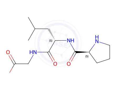 Chemical structure of prolyl-leucyl-glycine