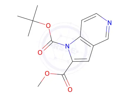 Chemical structure of 1-(Tert-butyl) 2-methyl 1H-pyrrolo[3,2-c]pyridine-1,2-dicarboxylate