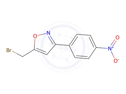 Chemical structure of 5-(Bromomethyl)-3-(4-nitrophenyl)isoxazole
