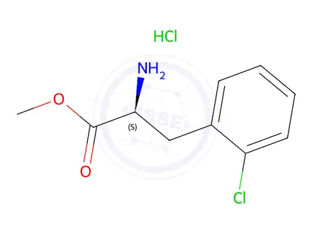 Chemical structure of Methyl (S)-2-amino-3-(2-chlorophenyl)propanoate hydrochloride
