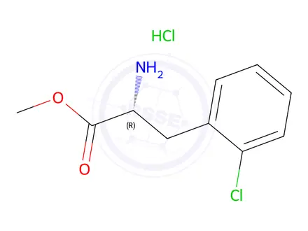 Chemical structure of 2-Chloro-D-phenylalanine methyl ester HCl
